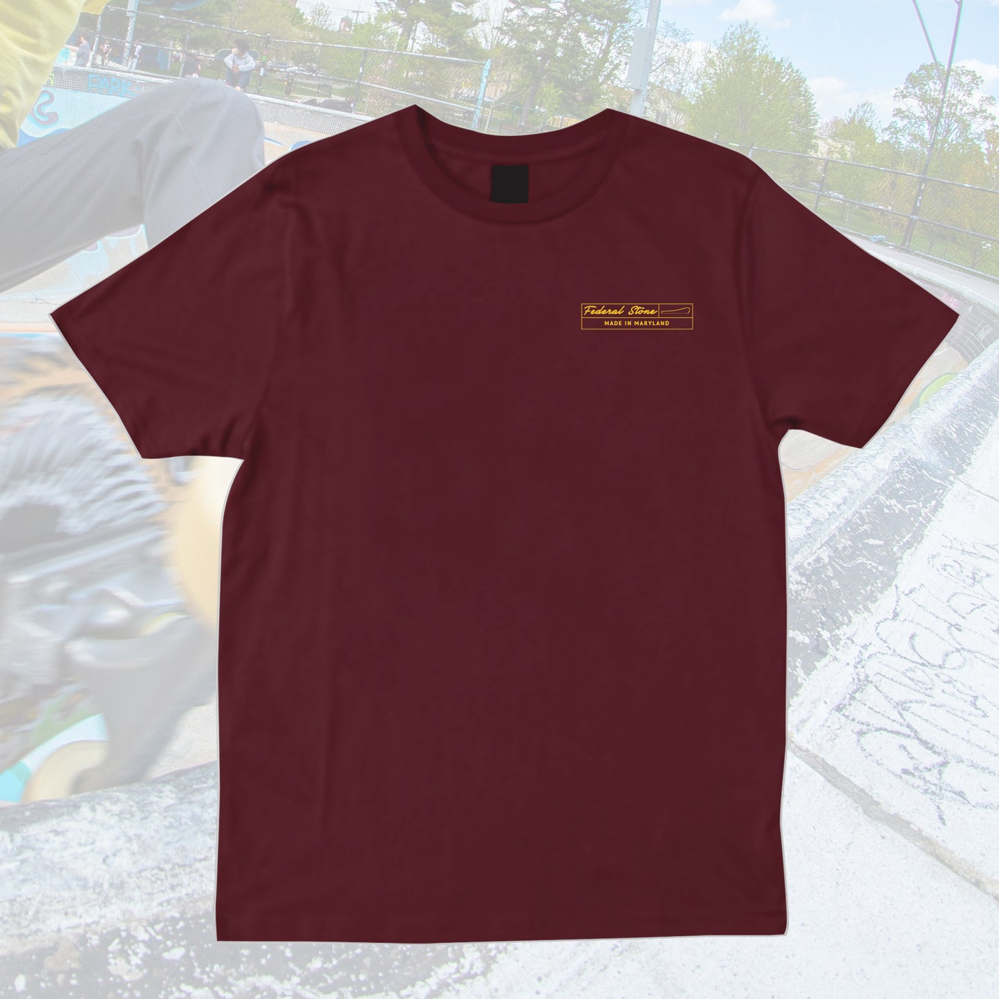 Motel: Maroon with Gold T-Shirt