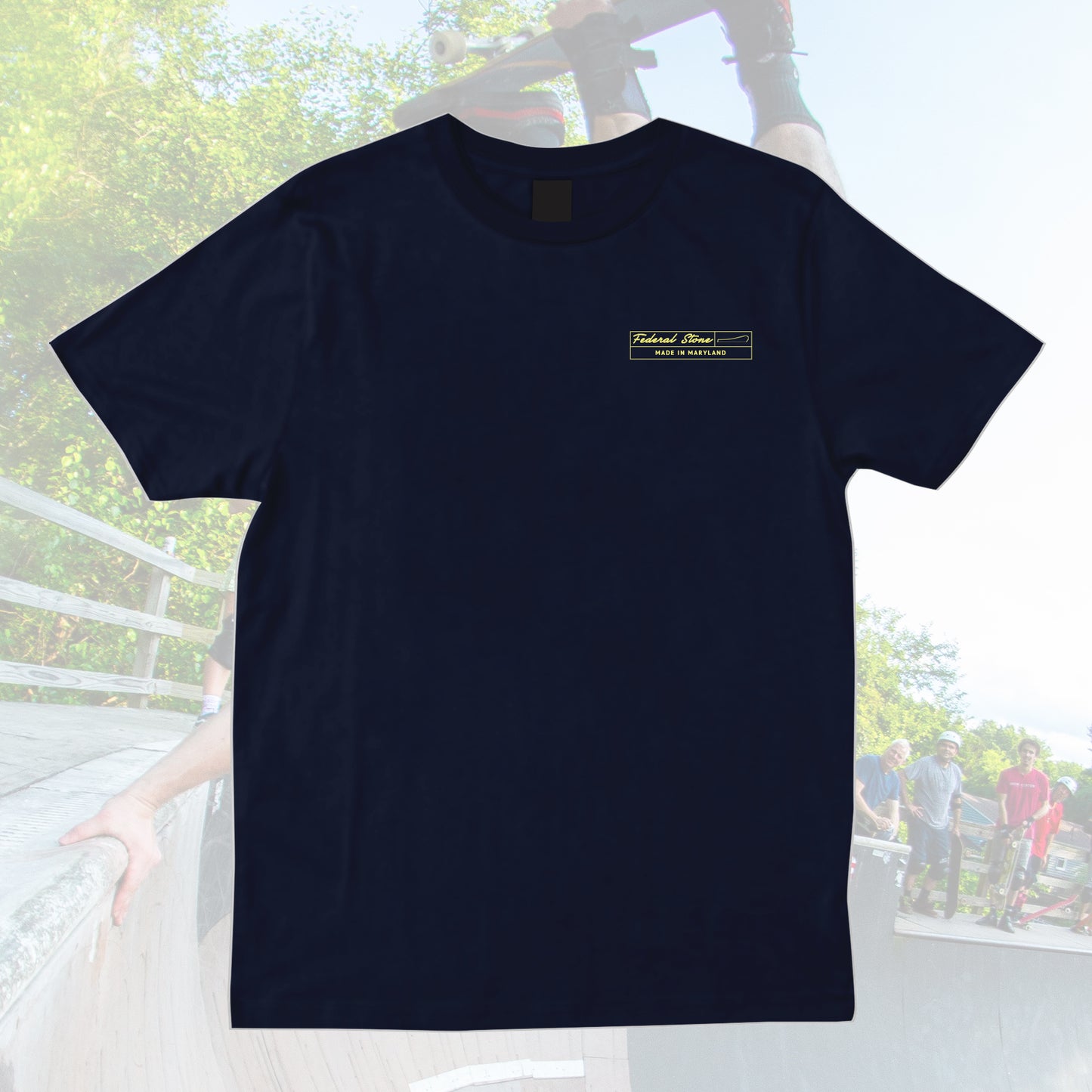 Motel: Navy Blue with Yellow T-Shirt
