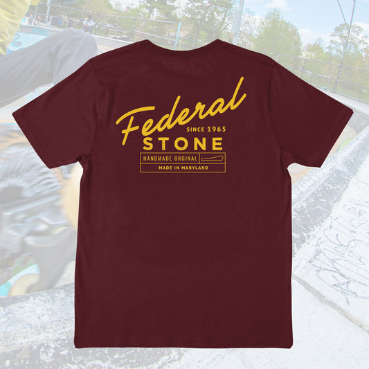 Motel: Maroon with Gold T-Shirt